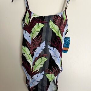 Jantzen Kids Swim One Piece with Leaf Design